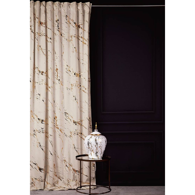 Zasłona z kółkami ENDLESS CHIC 140x270 beż